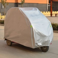 전동차 방수커버 방진 덮개 방풍 차양막 보호 전동카, 2XL, 1개, 옥스포드 원단 실버 2.8x1.3x1.7