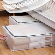 침대 밑 수납장 이동식 플라스틱 리빙박스 옷 정리함 투명 대형 이불 하단 하부 침구