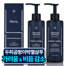히이즈 탈모증상완화 쿨링샴푸 비듬가려움 감소, 2개, 500ml