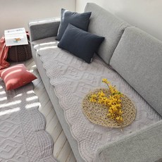 한일카페트 쇼파패드 소파패드 매트 깔개 순면 그레이 65x120(2인)