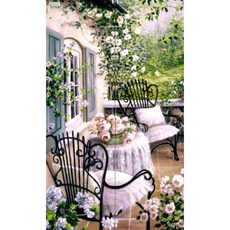 薇閣寢飾 日式門簾90X150cm 花檯椅(DC030)