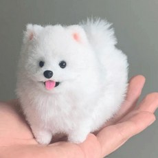 핸드메이드 토끼털 강아지 인형 DIY 키트 강아지 안경, 01