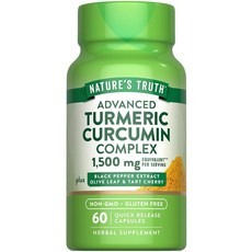 Nature's Truth 튜메릭 커큐민 어드밴스드 컴플렉스 60 캡슐, Nature's Truth 튜메릭 커큐민 어드밴스드 컴