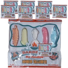 BBQ 바베큐 해물 모양 마시멜로우 간식, 8개, 150g