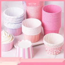 내열 유산지컵 종이코팅 파스텔 컵케이크 머핀컵, 14. 50장 라이트핑크 푸딩지