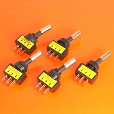 1/10PCS LED 토글 스위치 온/오프 직사각형 3핀 12V 20A 패널 자동차 밴 대시보드 SPST, 04 1PCS, 02 Mixed (1 of each)