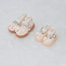 BJD娃娃鞋 熊兔造型皮鞋 3分4分6分 娃の新鞋 SD/DD娃娃鞋 玩偶鞋子 DIY換裝, 紅色,三分, 1個
