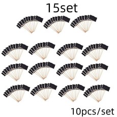 10 Pcs 미니 분필 보드 식료품 저장실 레이블 장식 태그 나무 칠판 어린이, 블랙-15세트