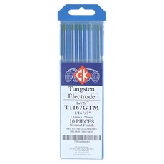 CK 월드와이드 T1167GTM 텅스텐 전극 1/16인치 x 7인치 10팩 - 용접 차트뢰즈 카바이드, CK T1167GTM LaYZr 텅스텐 전극 1/16"