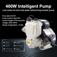 지능형 자동 물 펌프 AC220V 부스터 온수기 태양열 파이프 소형 적합, 01 220V50Hz, 01 미국, 02 400W 1inch