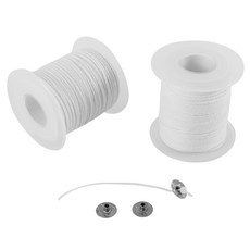 캔들 DIY 도구 2 개의 롤 브레이드 캔들 심지면 코어 및 200 PCS Candle Wick Sustainer Tabs for Candles DIY 공예품, 흰색과은