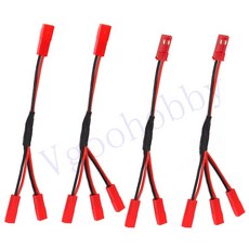 JST 플러그 분배 케이블 4개 세트 남녀 커넥터 RC 자동차 전원 연결 부품