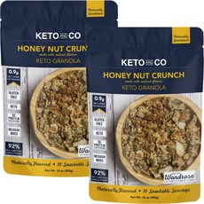 Keto & Co 그래놀라 허니 넛 크런치 맛, 2개, 285g