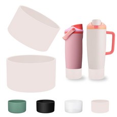 ECLATIS Owala Fr2E(넓음) Sip Sway 1.2L40온스 및 887.2ml30온스 물병 텀블러용 실리콘 부츠 2팩 - 물병용 미끄럼 방지 바닥 보호 액세서리 슬, 로즈 쿼츠 핑크