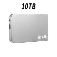 SD 메모리 블랙박스 카드 핸드폰 게임기 태블릿 노트북 에스디 1TB 휴대용 ssd 500GB 2TB 4TB 외장 솔리드 스테이트 드라이브 유형-C USB 3.0 HDD 모바일, Silver 10TB