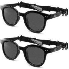 EYEBUDDY 아동용 유아 선글라스 만 3~8세 편광 자외선 차단 남아 및 여아용 야외 활동을 위한 세련된 선글라스 A03-아동용 선글라스-블랙, S8444/Age3-5/2팩, A11-아동용 선글라스-블랙 & 블랙