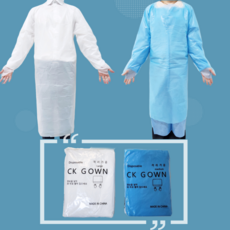 일회용 비닐가운 AP가운 방역복 요양병원 요양원 김장 앞치마 면회, 1개, CK가운-M(블루)