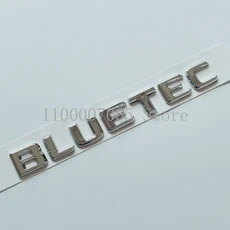 날카롭고 평평한 문자 ABS 엠블럼 BLUETEC 메르세데스 벤츠 호환 C220 E300 자동차 트렁크 뚜껑 명판 로고, 01 chrome BLUETEC, 01 flat font