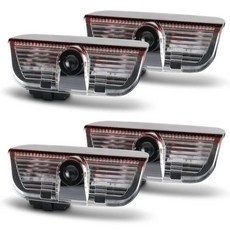 스코다 자동차 스티커 신형 도어 웰컴 라이트 슈퍼브 콘비, 1개, 2. For Skoda-4pcs