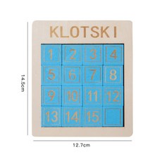 몬테소리 어린이용 나무 숫자 퍼즐 개발 조기 교육 장난감 슬라이딩 논리 게임 성인 어린이 선물, [03] 파란, 1개