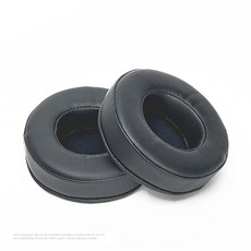 鐵三角 ATH-S100iS 專用耳機替換耳罩, 1個, 蛋白皮【加厚黑色】/一对