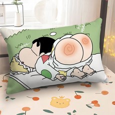 [짱구는 못말려 베개커버] 아동 어린이 베개 커버, 60x40cm (베개 없음), QKJ04