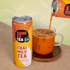 쿵푸차 밀크티(갈색 설탕 + 태국 밀크티), 2 Thai Milk tea (6 cans/pack)