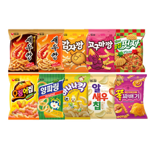 농심 과자 10종 세트, 1세트, 봉지과자10가지세트