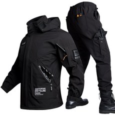 POMTOR 남자 일체형 겨울 오토바이 배달 라이더 빅사이즈 기모 방수 작업복 상하의 세트 방한복