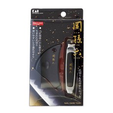 日本 KAI 貝印 關孫六 指甲剪銼刀組 (防飛濺推甘皮), 1個, HC‑3503／關孫六指甲剪＋U型銼刀組, Black