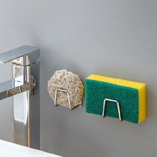 생활닥터 3M 초강력 접착식 스테인리스 수세미 거치대 4개 세트, 8개, 실버 스톤