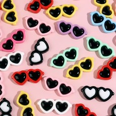 선글라스 파츠 50개 데코덴 모루철사 공예 인형 꾸미기 DIY 핸드메이드 재료 미니어처 안경 대용량 미술 수업