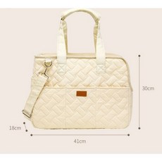 고양이 강아지 휴대용 패브릭 캐리어 대용량 통기성 좋은 어깨 크로스백 여행용 외출용 숄더백 부드러운 캔버스 소재 이쁜디자인, 1개, 화이트 대형