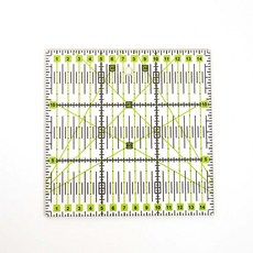 오렌지미싱 컬러 컷팅자 15x15cm 방안재단자 퀼팅 시접자 재단자 두꺼운자, 1개