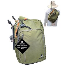 SUMATO Fly Fishing Tenkara 슬링 팩 듀얼 로드 퀴버 포함 - 5포켓 보관 - 경량 & 편안함 - 유니 - 다용도 야외 조절 가능한 백팩