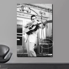 유명한 조니 캐시 기타 미국 농촌 음악 가수 포스터 레트로 캔버스 인쇄 벽 그림 거실 예술 홈 장식, 04 20X30cm Unframed, 16 h