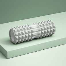 新品 泡沫軸滾軸狼牙棒瑜伽用品泡沫軸肌肉放鬆滾輪軸瘦腿按摩軸瑜伽柱 副廠商品, 1個, 白 32cm基礎款 美腿專屬, 白