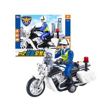씽크토이 112경찰 오토바이 작동완구, 혼합색상, 1개