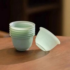 야외용 다기잔 일회용찻잔 휴대용 리셉션 아웃도어, 6Oml 유리컵 50개 1팩, 1개