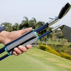 초경량 골프채 골프클럽 캐리어 골프채걸이 골프채정리 하프백, 1개, 스카이+그레이