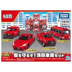 TOMICA 出動! TOMICA消防車組 消防車模型玩具 兒童消防救援角色扮演, 1個