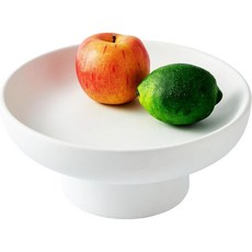 데니크 블랙 세라믹 과일 그릇 주방 카운터용 10인치 장식용 받침 홈 데코 테이블 카운터탑 센터피스 원형 대형 스탠드 스낵, 1개