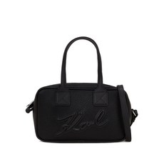 칼 라거펠트 엠보스드 로고 토트 백