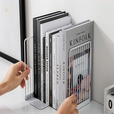 다모아꾸밈 라인 L자 북엔드 2p 화이트 미니북엔드