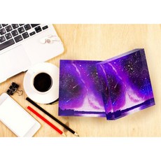 可愛立體星際超新星宇宙氣氛裝飾紫色水晶紓壓投影療癒積木背景星座星空月球透明銀河防水, 1個