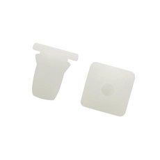 ACROPIX 10 x 8mm 화이트 사각 플라스틱 리벳 자동차 범퍼 호환 20개입, 1개, ホワイト