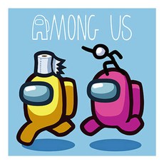 어몽어스 화장실 보석십자수 미니이젤 20x20cm, 1개