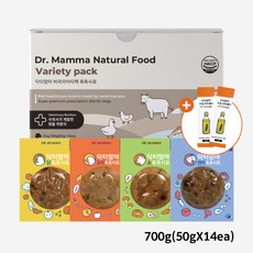 [공식몰]닥터맘마 촉촉사료 강아지 화식 습식 상온보관 닭 오리 소 연어 50gx14ea, 700g, 1개