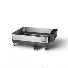 HANSSEM 現代鋼製餐具瀝水架, 銀色 + 炭灰色, 1層, 1個