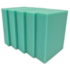 타일 스펀지 메지 줄눈 작업용 청소용 스폰지 5cmX15cmX20cm 5개, 그린 해면스펀지, 1세트